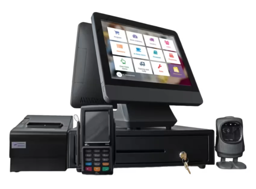 Full desktop POS system with accessories