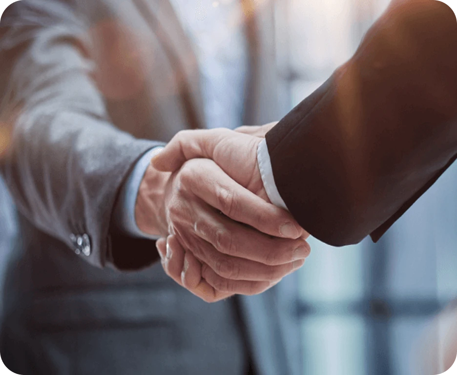 Business partners shaking hands